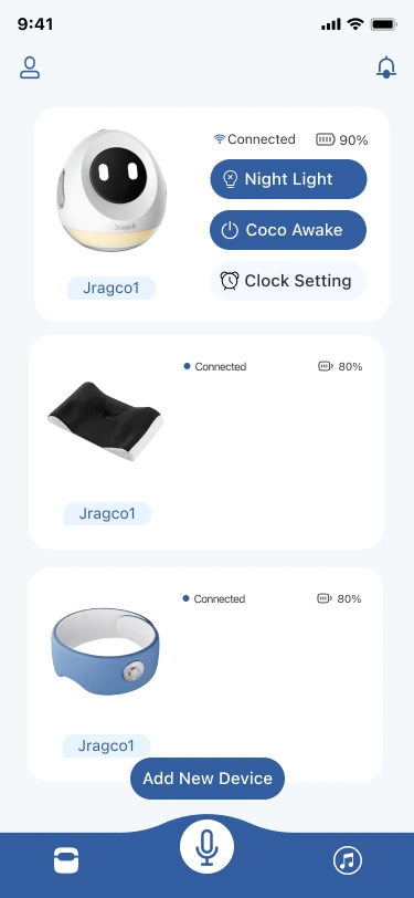 jragco APP · 智能助眠与设备互联项目界面 3